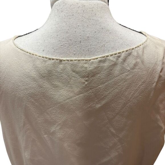 Talbot 100% Silk Beaded Tank Embellished Beaded Beige Woman Size 16 NWT - Picture 3 of 9
